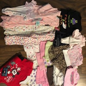 3-6mo girls onesies and sleepers